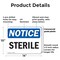 Signmission Sterile, 14 in W x Rectangle, Plastic OS-2PACK-NS-P-1014-L-18464 - alternate 4